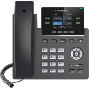 Grandstream GRP2612W Carrier-Grade IP Phone, WiFi, PoE & 3-Way Call - Black